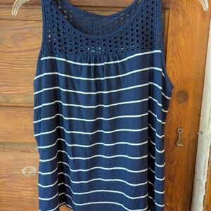 Old Navy Blue and White‎ Tank Top